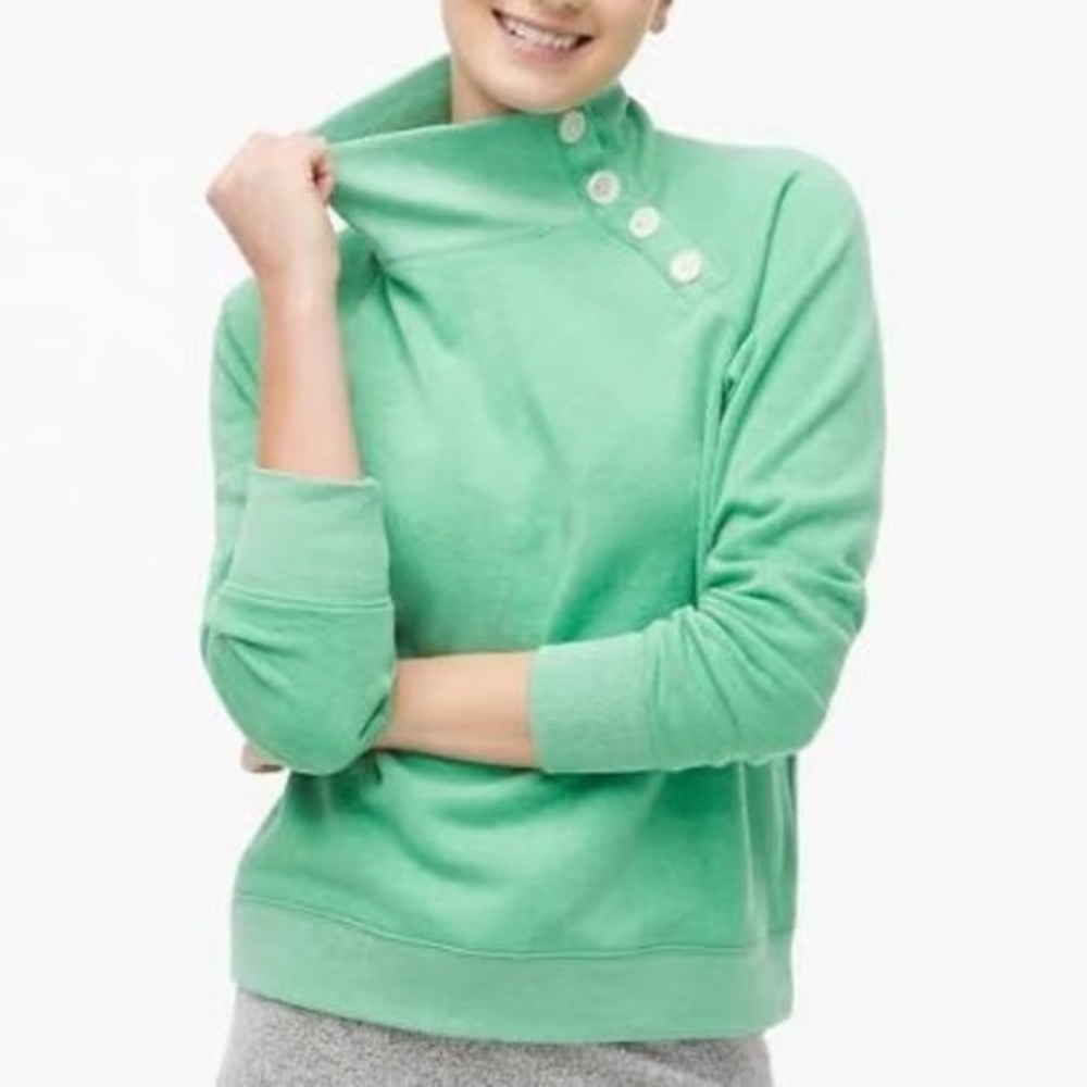 J. Crew Women's Green Cowl Neck Sweater